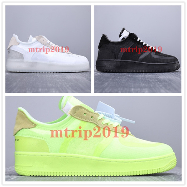 2019 New 1 Mens Forces Volt 2.0 Green Running Shoes Black Warrior Off Sport Casual Skateboard Shoe Women Forced Designer Sneakers