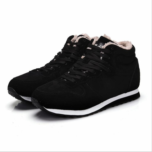 Winter Boots Men Leather Winter Shoes Men Plus Size Tennis Sneakers For Winter Ankle Boots Male Warm Lovers Casual Botas Hombre Women