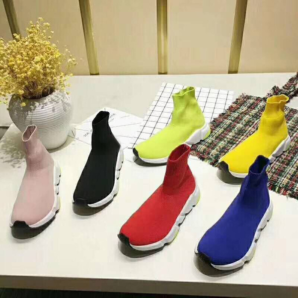 Socks boots 2019 New Fashion Short Boots Knitted elastic boots Knitting men's and women's sports shoes Thick-soled casual shoes {wholesale}