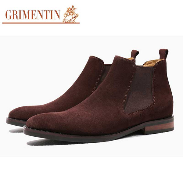 GRIMENTIN Hot sale Italian brand men boots customized handmade shoes genuine leather casual men ankle boots fashion business mens shoes