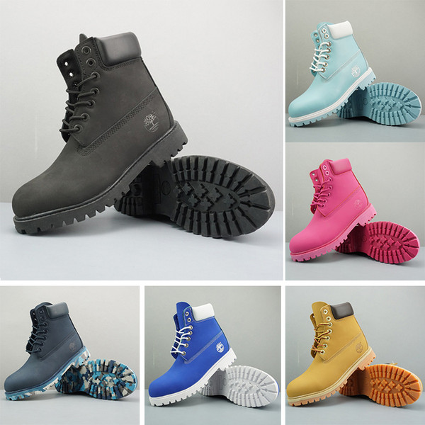 Boots Mens Women Designer Military Boot Blue Chestnut Triple Black White Camo Hiking Boots 36-45 Free Shipping