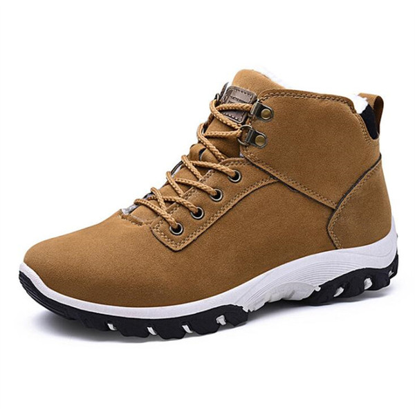 Winter men's plush warm 2019 winter flat cotton shoes men's anti-skiing boots men's boots X30