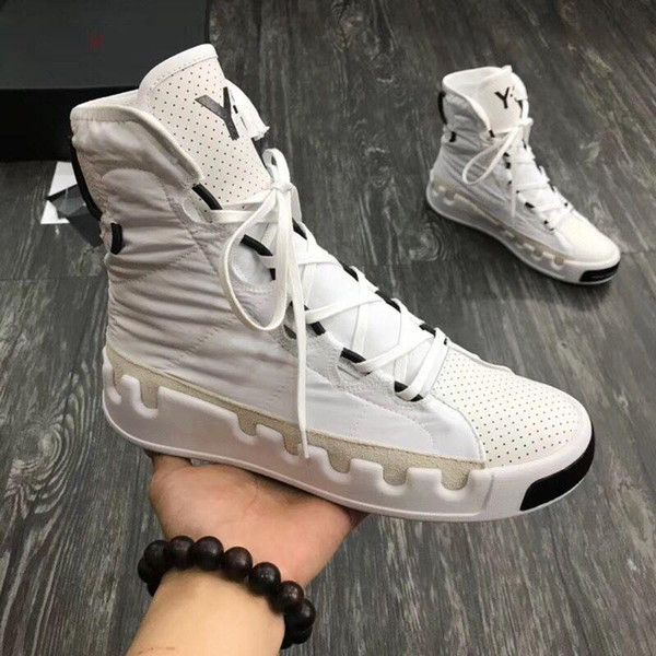 high boots shoes men black samurai autumn and winter new leather sports and leisure shoes wild trend thick-soled men and women