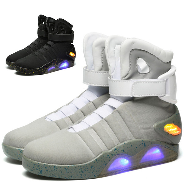 Air Mag High Quality Brand Basketball Shoes Limited Edition Back To The Future Soldier Shoes LED Luminous Light Up Men Fashion Led shoes