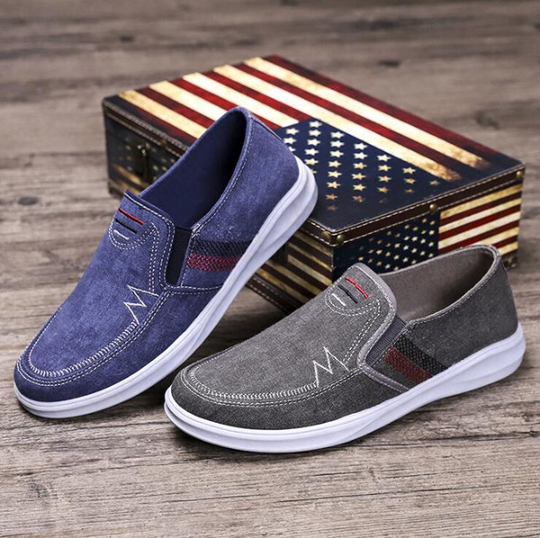 2019 Fashion casual canvas men shoes Ventilation Sports runing flat shoes Non-slip Four Seasons Shoes for Business Work Young students YM02