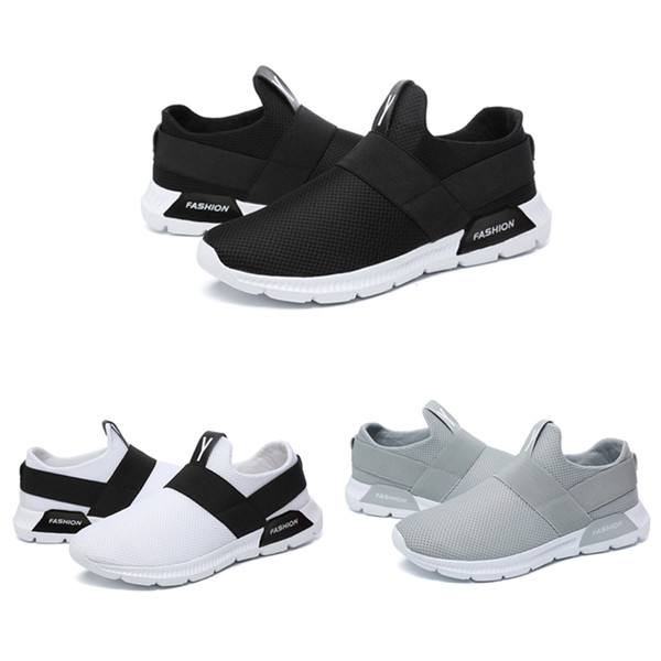 new T016 breathable ultra-light mesh cloth shoes black and white outdoor casual shoes 39-45