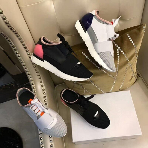 brand new Mens Race Runner Sneakers Speed Trainers Men Womens Running Shoes Multi Color Women Girl Casual Shoes Many colors 36-46 Box