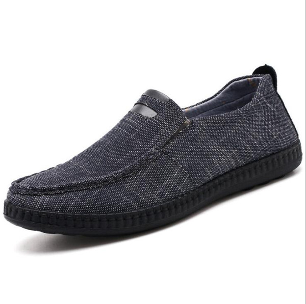 Bottoms Loafers Black Men Shoes Slip On Men's Leisure Flat Shoes Fashion Male Breathable Moccasin Loafers Driving Shoes X140