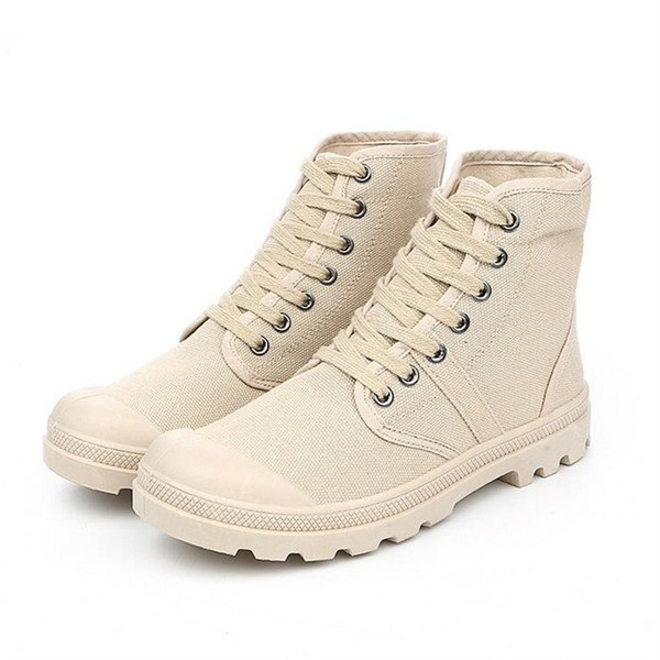 Couple canvas shoes 2019 Fashion High top Men's Casual Shoes Breathable Canvas Man Lace up Brand shoes size 36-45 X151