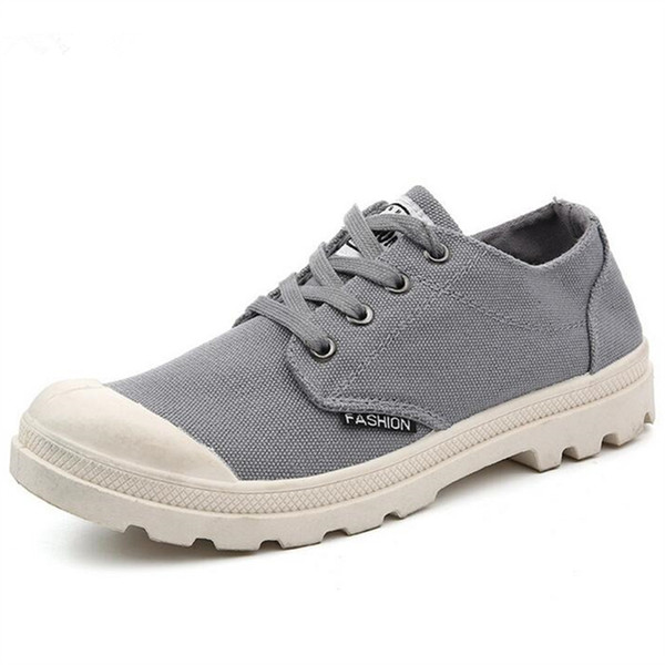 large size 39-45 Low top male canvas shoes 2019 new grey black Durable non-slip Tactical Martin shoes for men X149