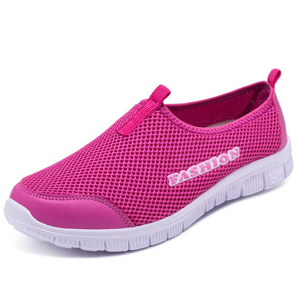 man and Women Couple shoes Breathable casual shoes New Arrival Women's Fashion Air Mesh Summer Shoes Female Slip-on X125