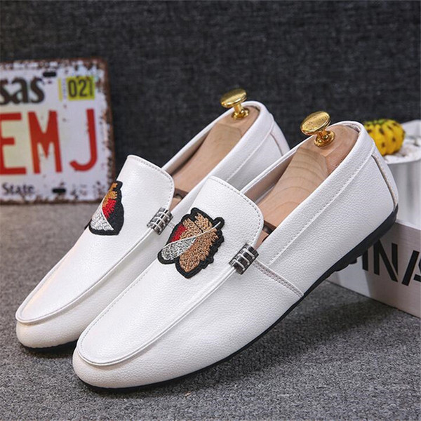 leather loafer shoes New Mens Summer Autumn Casual Breathable PU Shoes Mens