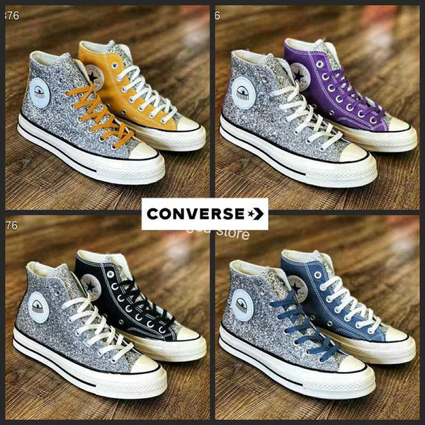 Converse All Star x Chiara Ferragni Chuck Sequin Big eyes Designer Silver Running Shoes Canvas Chuck Casual Toylar Sneakers Chaussures