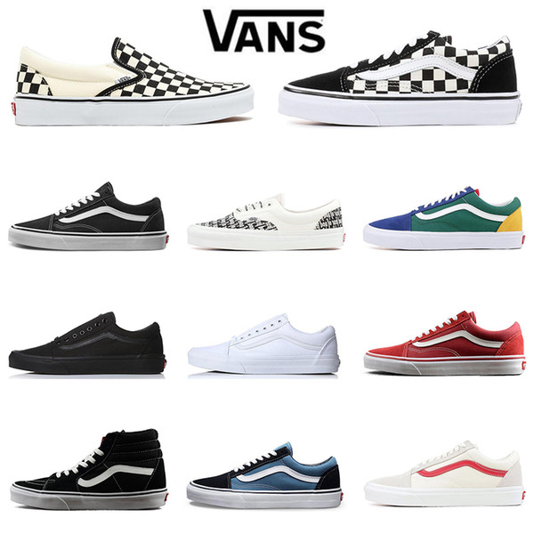 Wholesale Vans Old Skool Casual shoes Men Women Running Shoes Yacht Club white black fashion Sneaker Trainer mens Canvas Sports Outdoor Shoe