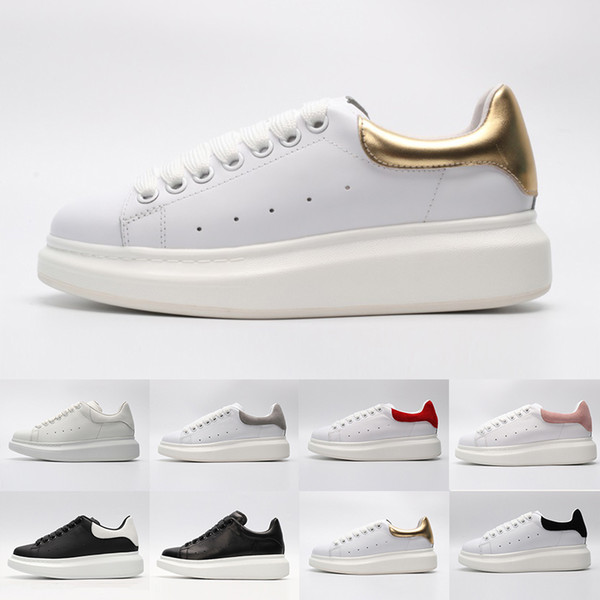 2019 Cheap ACE Black white red Brand Fashion Designer Women Shoes Gold Low Cut Leather Flat designers men womens Casual sneakers 36-44