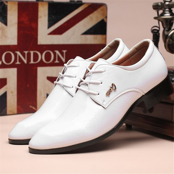 Designer Luxury Brand Oxfords Shoes For Men Dress Shoes Patent Leather crocodile skin shoes mens italian zapatillas hombre sapato social