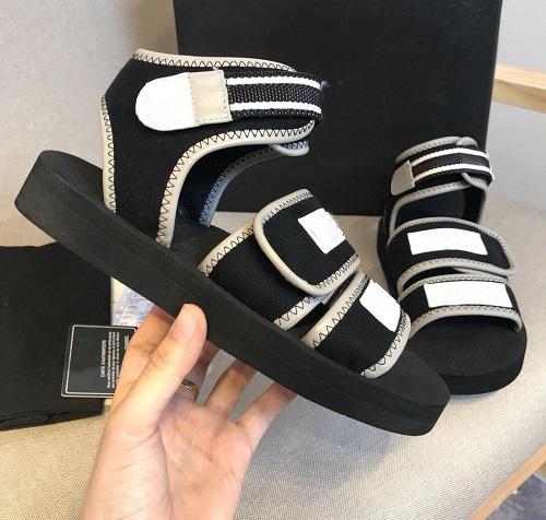 2019 fabric black grey women sandals camillia 35-40 Fashion leather luxury sandals flat slides heel leather beach shoes slip soft bottom.