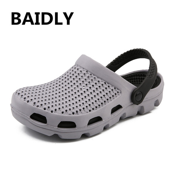 Summer Fashion Man Sandals Jelly Casual Flat Men Hollow Out Breathable Beach Sandals Male Leisure Hole Water Slippers Flip Flops