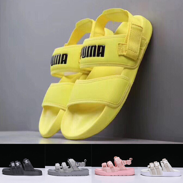 2019 Leadcat YLM Mens Womens Designer Sandals Fashion Pink Yellow Black Slippers Ladies Boys Girls Outdoor Sports Slides Beach Shoes