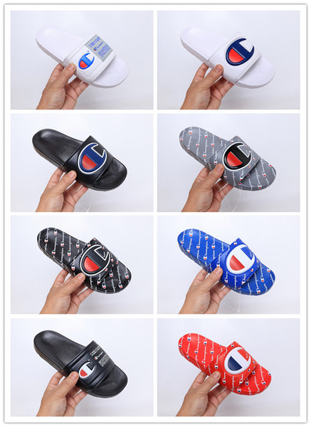 Champ Flip Flops Fashion Slippers Men Women Summer man black Beach Slipper Casual Sandals Best Quality Cheap Scuffs Shoes Size 36-45