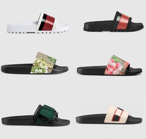 Luxury Men Women Sandals Designer Shoes Slippers Pearl Snake Print Luxury Slide Summer Wide Flat Sandals Slipper With Box Dust Bag 35-46