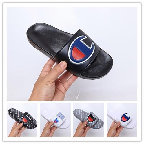 New Designer Shoes Cheap Man Champ Flip Flops Fashion Slippers Men Women Summer Beach Slipper Casual Sandals Best Quality Scuffs Shoes 36-45