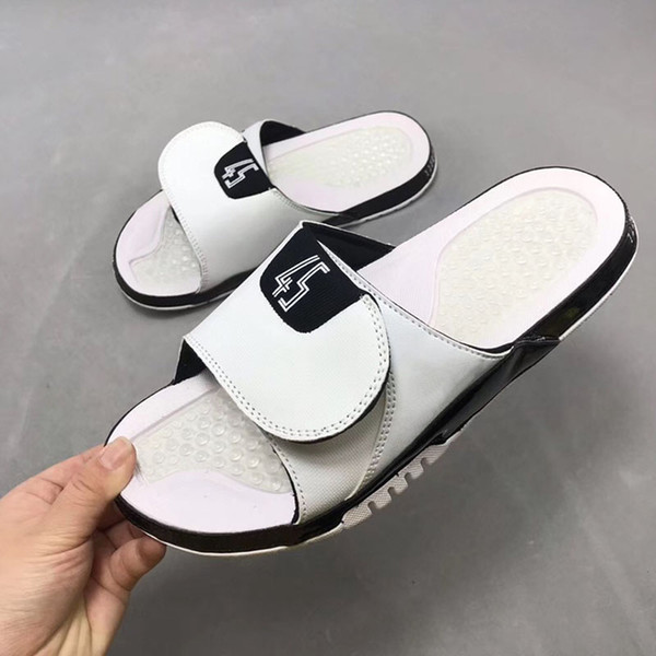 Jumpman Concord 45 11 designer sandals Mens 13s slides HYDRO Summer Flat Basketball Shoes White black RETRO women Beach Slipper Flip Flop