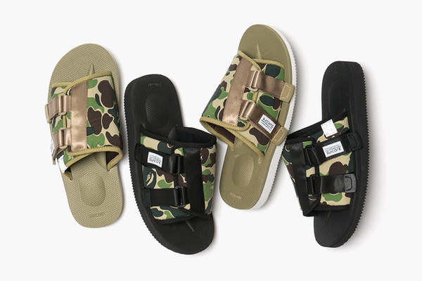 New A Bathing x Suicoke Mastermind JAPAN Skull x Beach Slippers Olive Green MMJ Man And Women Lovers Fashion Casual Sandals 36-45