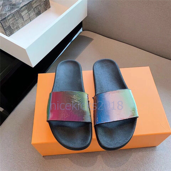 Luxury Designer Flip Flops Mens Womens Summer Sandals Beach Slide Slippers Ladies Sandali Firmati Da Donna Shoes Classic Laser Colorful