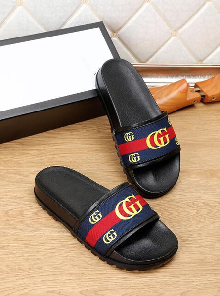 NEW Designer Slipper Gear Bottoms Mens Women Striped Sandals Causal Non-slip summer huaraches slippers flip flops slipper gg4130