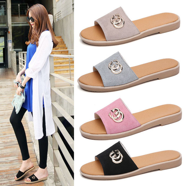 Women Slippers Summer Fashion Beach Slides Outdoor Home Women Slippers Casual Shoes Flat 2019 new Flip Flops lady