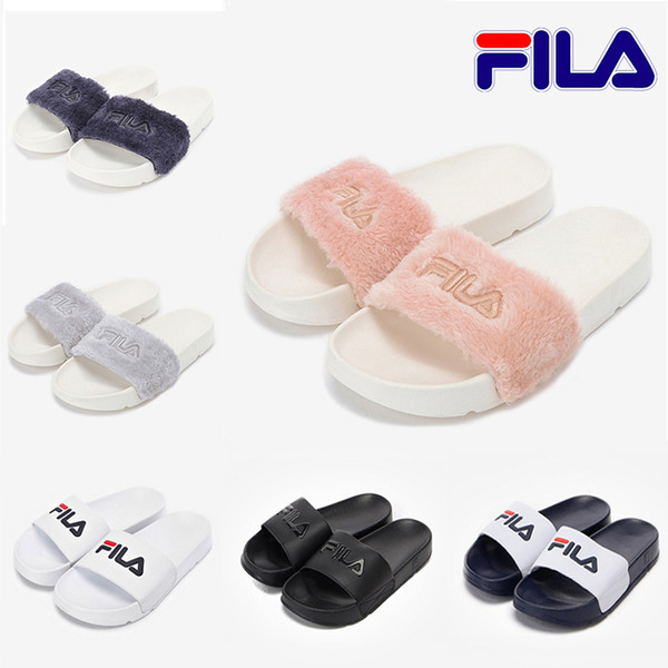 Cheaper New Fur Brand disruptor2 sandal Slippers men women Winter Sandals black white Anti-slipping Outdoor Soft warm Shoes Beach Sandals