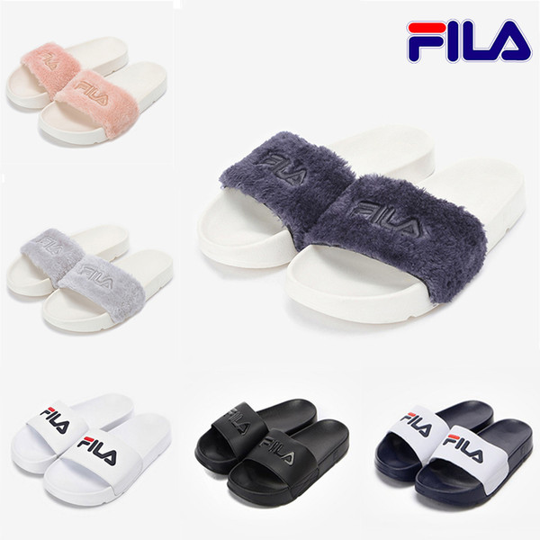 Wholesale New Fur Brand disruptor2 sandal Slippers men women Winter Sandals black white Anti-slipping Outdoor Soft warm Shoes Beach Sandals