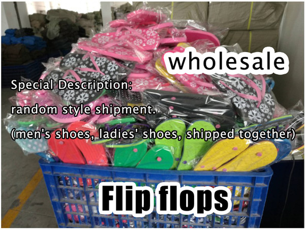 2018 Wholesale shoes Household slippers Bathroom slippers for men and women Non-slip Shoe manufacturers sell direct Random mixing Flip flops