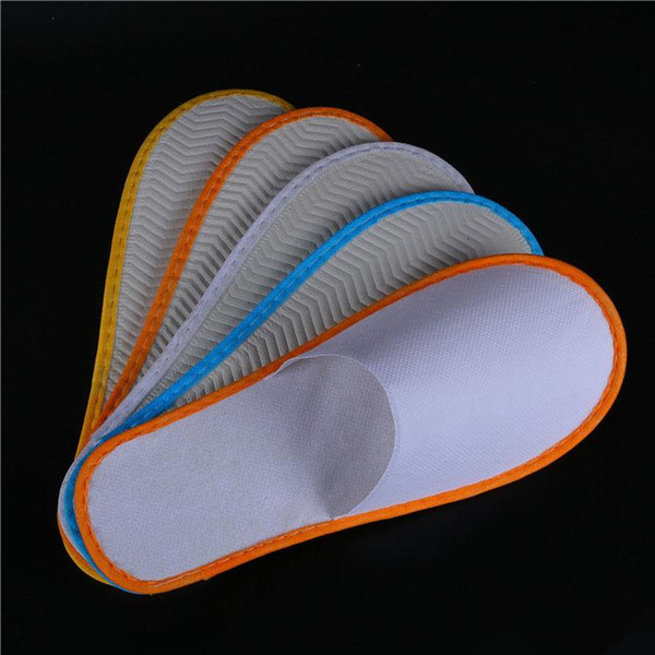 Hotel Travel Spa Disposable Slippers Scuffs Home Guest Slippers White With EVA Sole Closed Toe Can be customized