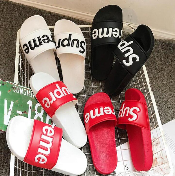 2019 Luxury slippers Branded Letters Desinger Slides Flip Flops Summer Skid Resistance Flat Slippers Shoes 4 Colors Optional