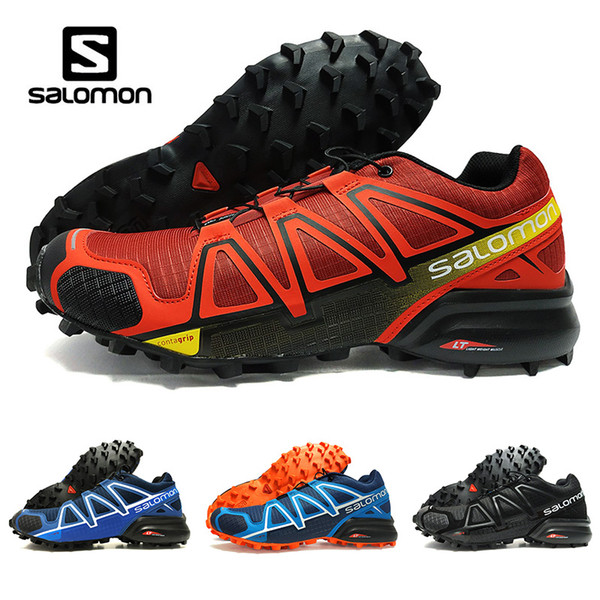 2018 Summer New Salomon Speedcross 4 4s Red Trail Runner Men's And Women's Sports Shoes Fashion Hot Sale Sneakers Outdoor Running Shoes