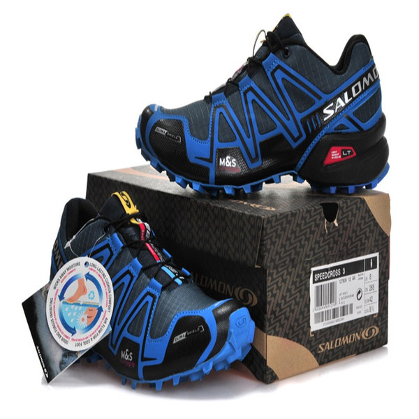 Salomon cross 3 CS III Deep Grey Blue Crosspeed 3 Men country raining Outdoor Running sneakers