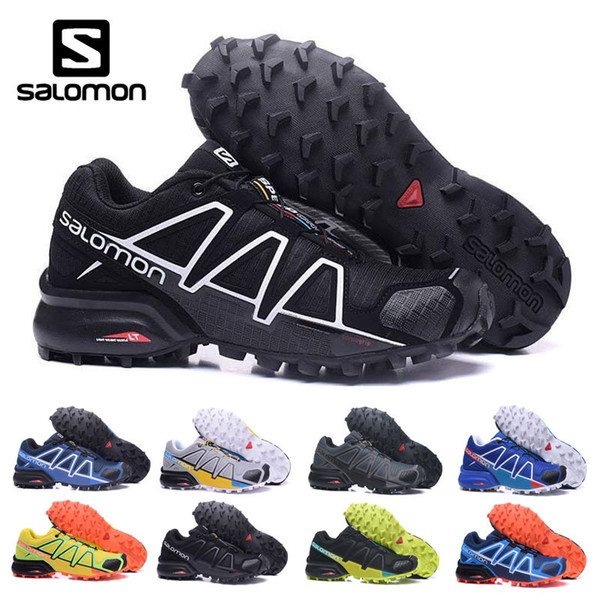 Flash Deal BLACK Salomon 4 CS Outdoor Sneakers Speed Cross for Men Mens Summer Fencing Sport Shoes size US 40-46