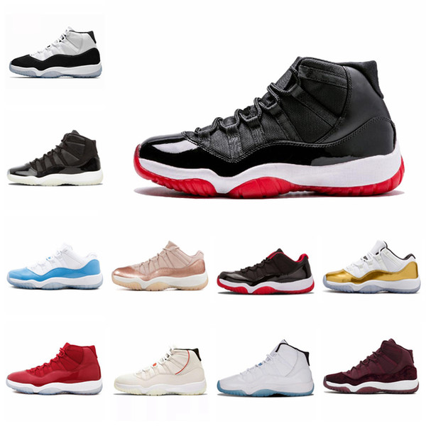 Concord High 45 11 XI 11s mens Basketball Shoes Women Sneakers Cap and Gown PRM Heiress Gym Red Chicago Platinum Tint Space Jams