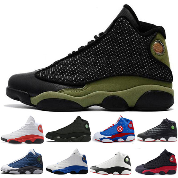 Mens 13 13s black cat Hyper Royal olive Wheat GS Bordeaux DMP Chicago men women basketball shoes 13s sports Sneaker Free Shipping