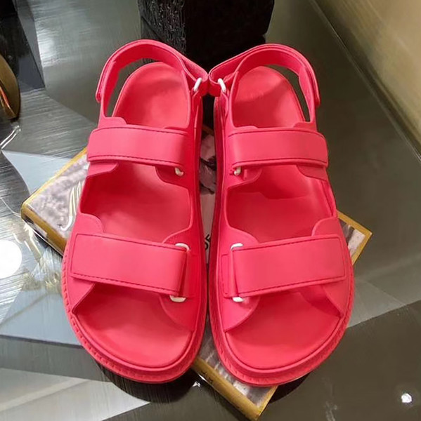 popular Style Cheap PVC lady sandal branded womens flat sandal High quality designers Ladies slide sandal 35-41 Free shipping