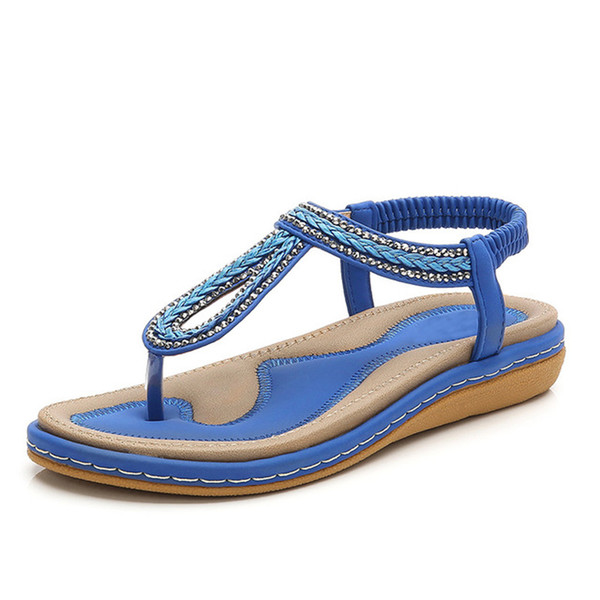 Women Beach Sandals Summer Casual Flat Shoes Peep-toe Roman Sandals Lady Flip Flops Footwear Gladiator Sandalias Mujer. SMT-001