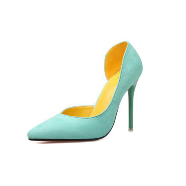 2019 new women's high-heeled dress shoes Women's 8cm super high heels shoes Sexy shallow suede women's shoes TY-51