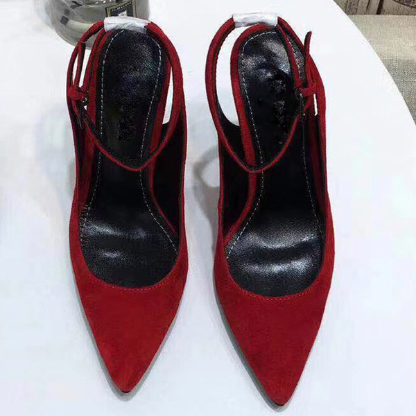 Colorful Heels Sandals Top Quality T-strap High-heeled Pumps Ladies Patent Leather Dress Single Shoes fashion luxury designer 35-41