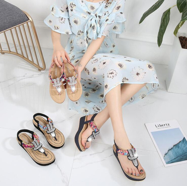 2019 Ladies fashion casual shoes Summer Sandals Slipper Beach shoes Black/Pink Women shoes Work/home Flat Heel Beef tendon sole A8558-3