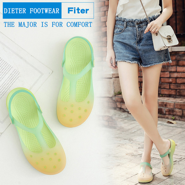 FITER2018 summer cave shoes, sandals, sandals, women, pregnant women, flat bottomed shoes, antiskid nurses, working slippers.