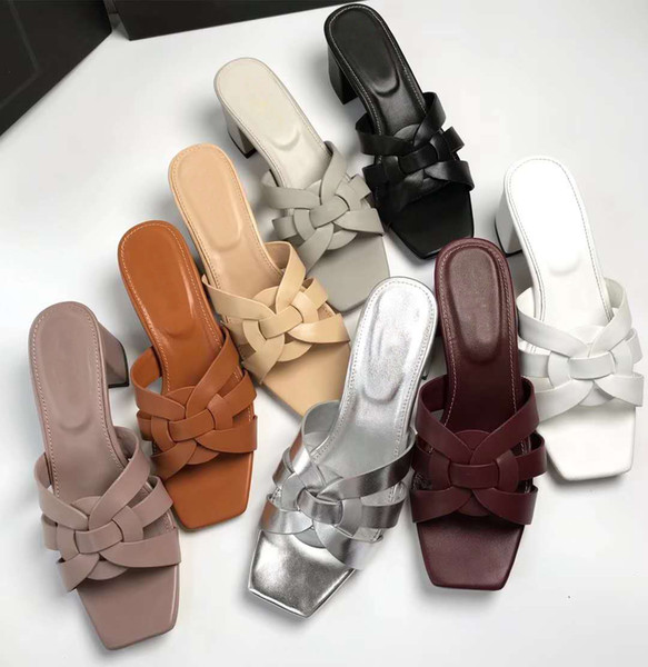 New classic women low-heel sandals woman sandals leather slides sapatos femininos zapatos mujer chaussure femme sapato feminino sandali