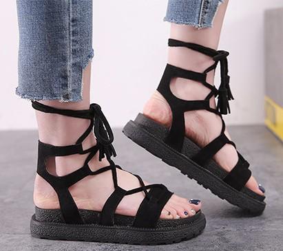 2018 Women summer suded shoes roman sandals calceus light simple design tatbeb ladies suede sandal zyws02