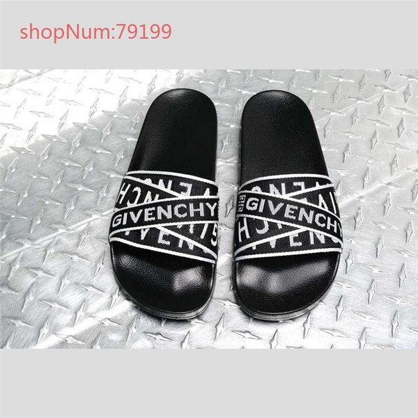 Male slippers sandals fashion design casual slip-on real leather peep-toes flat men's slippers top quality With box SIZE 38-45